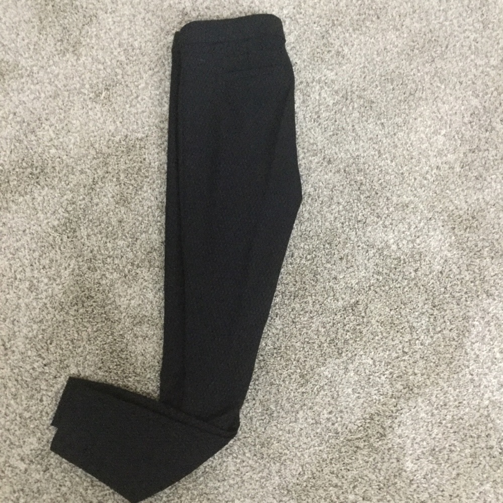 Violets & Roses Slim Straight Black Herringbone